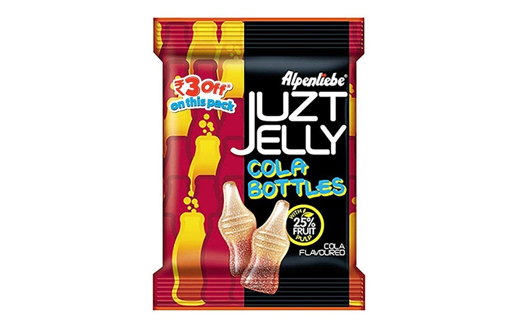 Alpenliebe Juzt Jelly Cola Bottles (Cola Flavoured)   Pack  72.8 grams